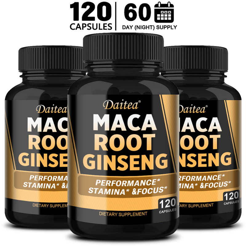 Valerian Root Capsule - Vegan 11400mg (Yellow+Red+Black) Maca & Ginseng