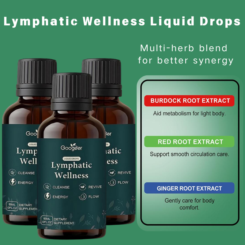 Herbal Wellness Drops - 60ml Lymphatic Support Liquid Drops Natural