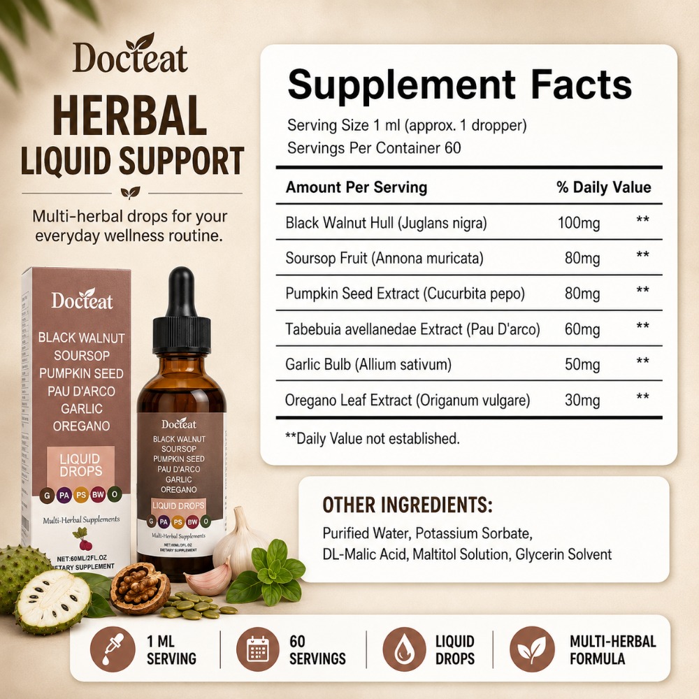Docteat Black Walnut Soursop L - Herbal Wellness Drops review and price