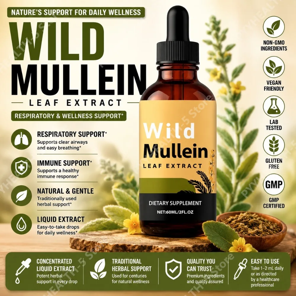 Wild Mullein Leaf Drops with G - Herbal Wellness Drops review and price
