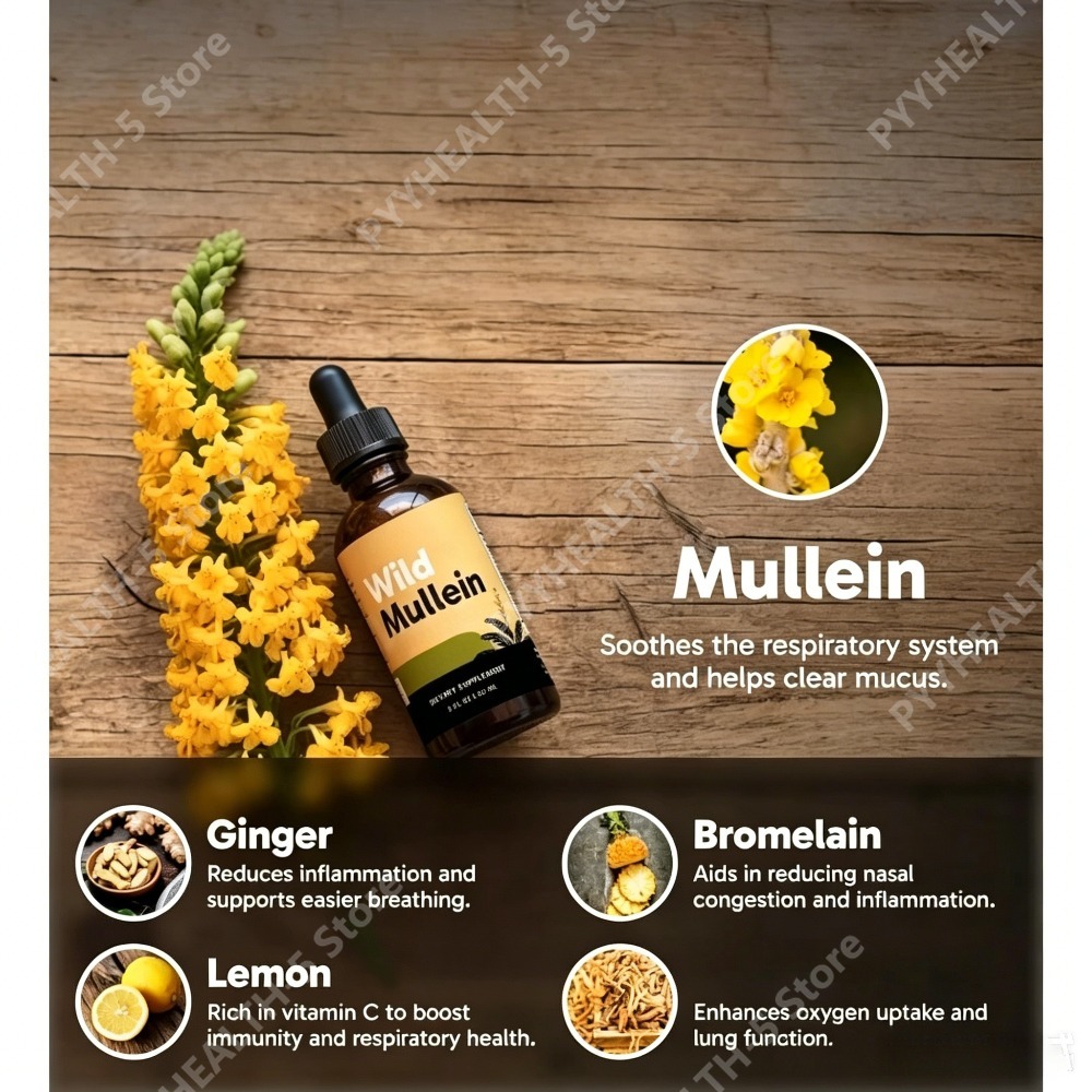 Wild Mullein Leaf Drops with G - Herbal Wellness Drops review and price