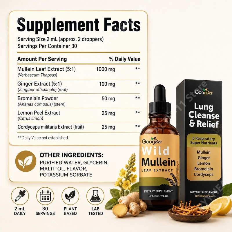 Mullein Liquid Drops Herbal Bl - Herbal Wellness Drops review and price