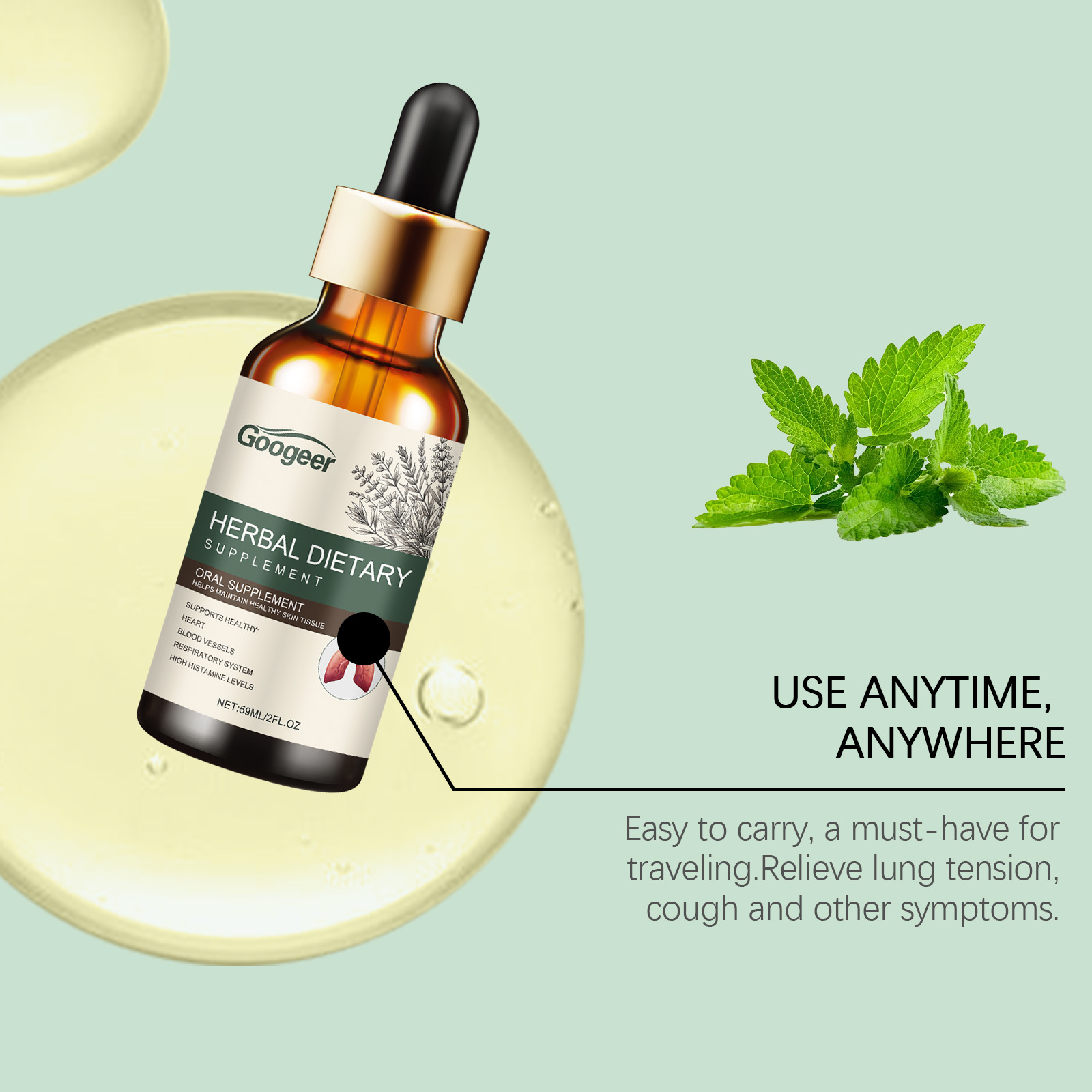 Peppermint Herbal Drops Suppor - Herbal Wellness Drops review and price